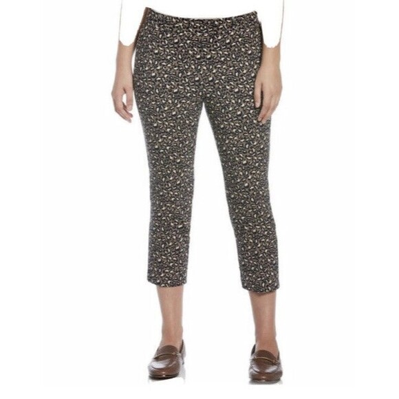 NEW Rafaella Womens Size 6 Leopard Pull On Soft Stretch Comfort Capri Pants - Picture 1 of 10